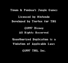 Image n° 3 - screenshots  : Timon & Pumbaa's Jungle Games